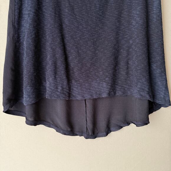 Anthropologie Left of Center sz XS navy blue lagenlook tank top - Picture 3 of 8